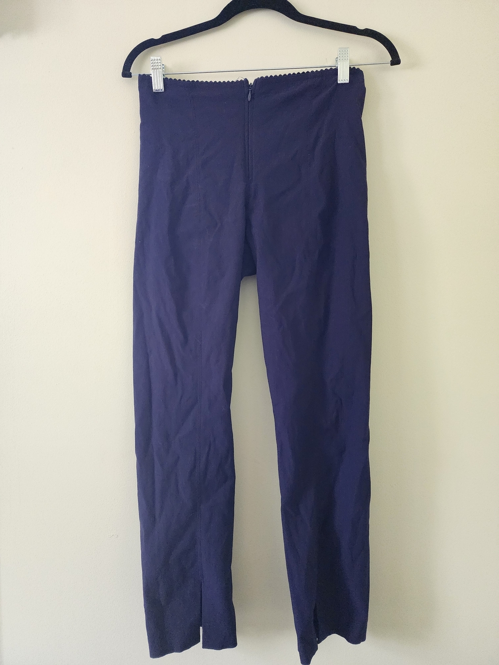 Women's Navy High-Waist Straight Pants